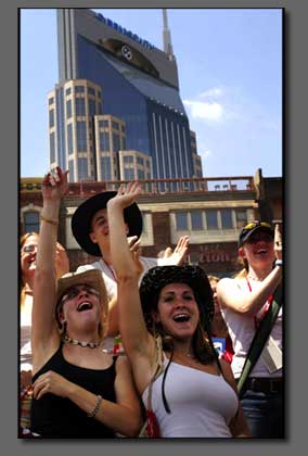 Party goers at Riverfront Park Stages